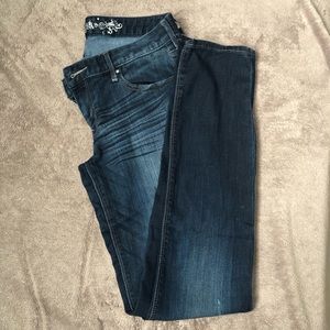 Express low rise skinny jeans